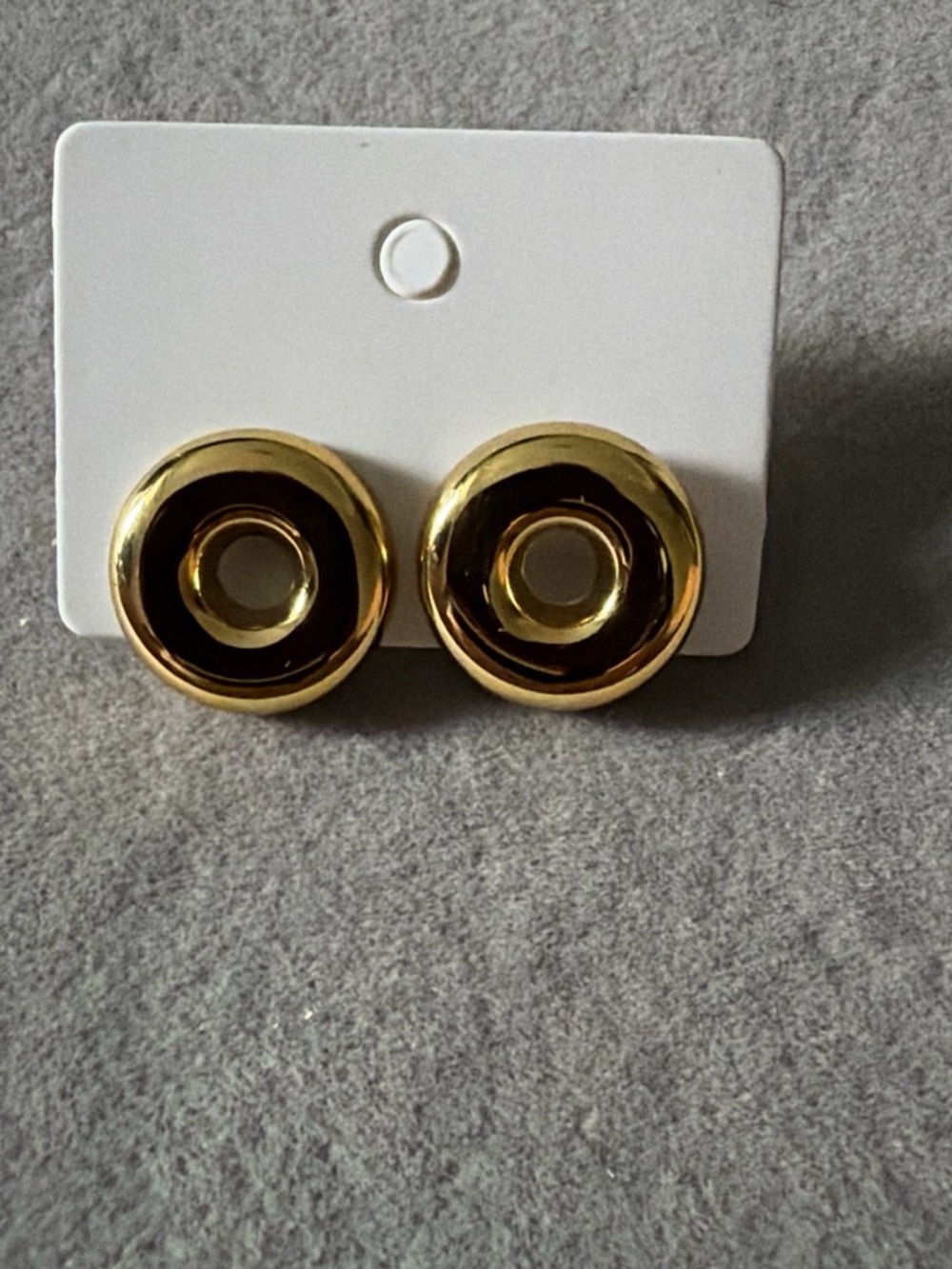 Gold Circular Statement Stud Earrings - Women Accessories